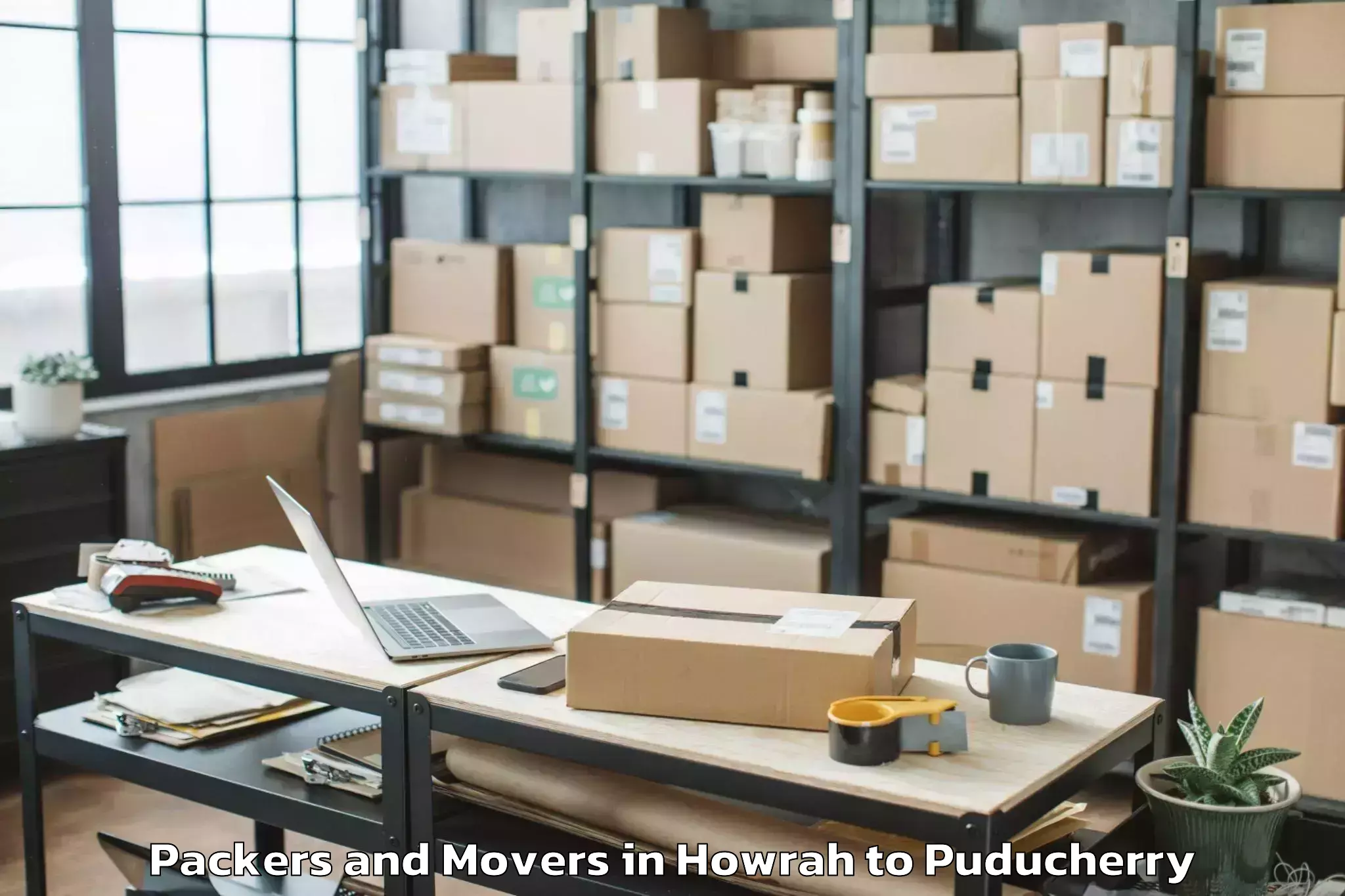 Quality Howrah to Sri Balaji Vidyapeeth Puducher Packers And Movers